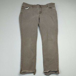 Express Womens Gray Ankle Leggings Jeans Denim Pants 12R Stretch Tapered Casual